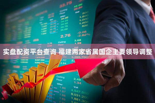 实盘配资平台查询 福建两家省属国企主要领导调整